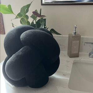 Target brand black knotted pillow. New without tags from a smoke free home.